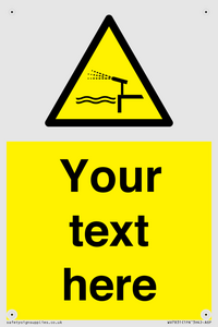 Custom warning water cannon